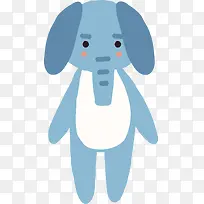 蓝色可爱大象玩偶
