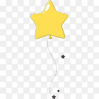儿童节橙色星星气球