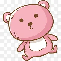 粉色卡通可爱小熊