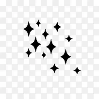 黑色菱形星星