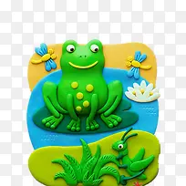 卡通儿童黏土作品