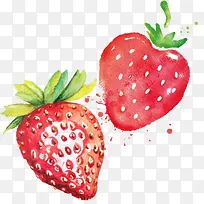 香甜草莓手绘草莓设计素材