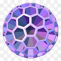 紫色立体几何球形
