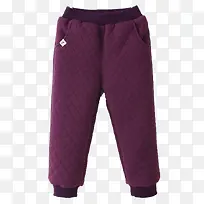 童装棉裤加棉加厚紫色休闲服装