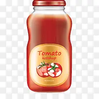 玻璃瓶装的番茄酱