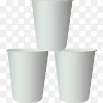 重叠的杯子矢量图