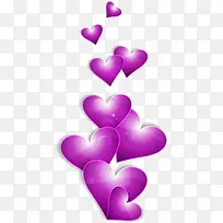 紫色闪耀情人节爱心