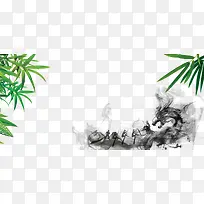 清新大气水墨风背景