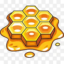 金黄蜂蜜矢量图