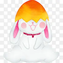 复活节蛋壳可爱兔子