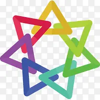 三角彩虹音几何图形标识图片