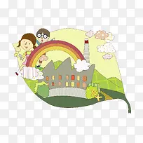 彩虹风景图