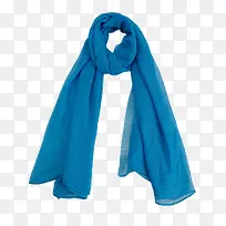 好看的蓝色纱巾