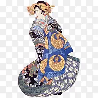 日本宫装女子图
