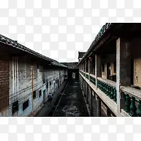 客家建筑小巷PNG