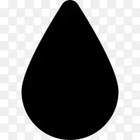 滴水的黑色形状图标