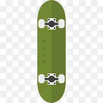 绿色扁平街头滑板