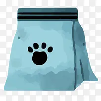 蓝色的宠物食品包装袋