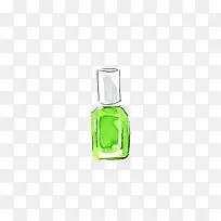 水彩绿色指甲油简图