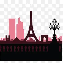 美丽巴黎城市剪影