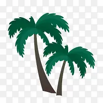 绿色椰子树植物元素
