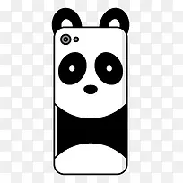 卡通大熊猫手机壳png图案