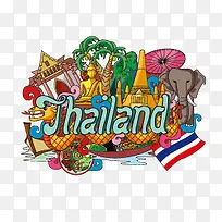 泰国文化旅游宣传矢量