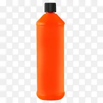 橙色塑料瓶装清洁剂清洁用品实物