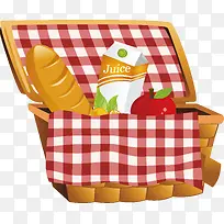 手绘创意食品箱插画素材