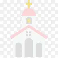 粉色十字架婚礼教堂