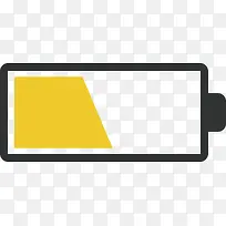 黄色电池矢量图
