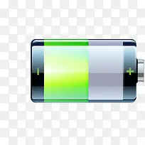 卡通透明绿色电池