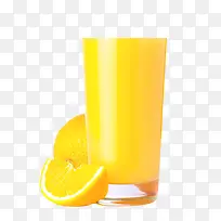 橙色香甜水果奉节脐橙和橙汁实物