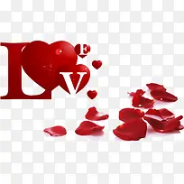 love红色花瓣