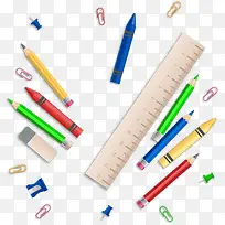 开学季各式文具铅笔