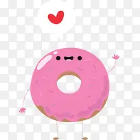 粉红色卡通甜甜圈