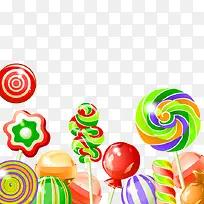 彩色糖果棒棒糖装饰图案
