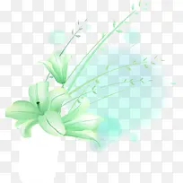 绿色矢量装饰花纹素材