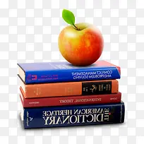 外文书和苹果