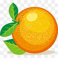 白点卡通矢量柑橘水果