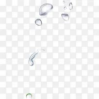 透明卡通水珠滴落效果