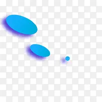 蓝色椭圆图形漂浮素材