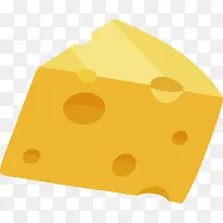 矢量图黄色的奶酪