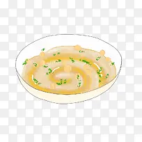 手绘一碗沙拉酱美食png