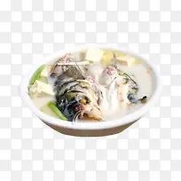 营养丰富鱼头豆腐菜肴图片