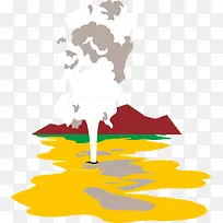 火山喷发素材图片