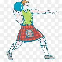 苏格兰打铅球