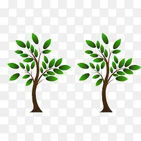 绿色卡通可爱树苗树木植树节元素
