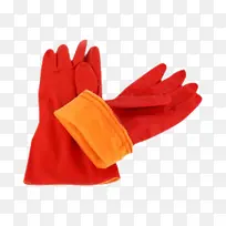 红色加绒防水防油手套