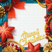 圣诞节装饰品背景边框